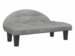 New Clicnbuy Cama para perros de terciopelo claro 70x52x30 cm Gris