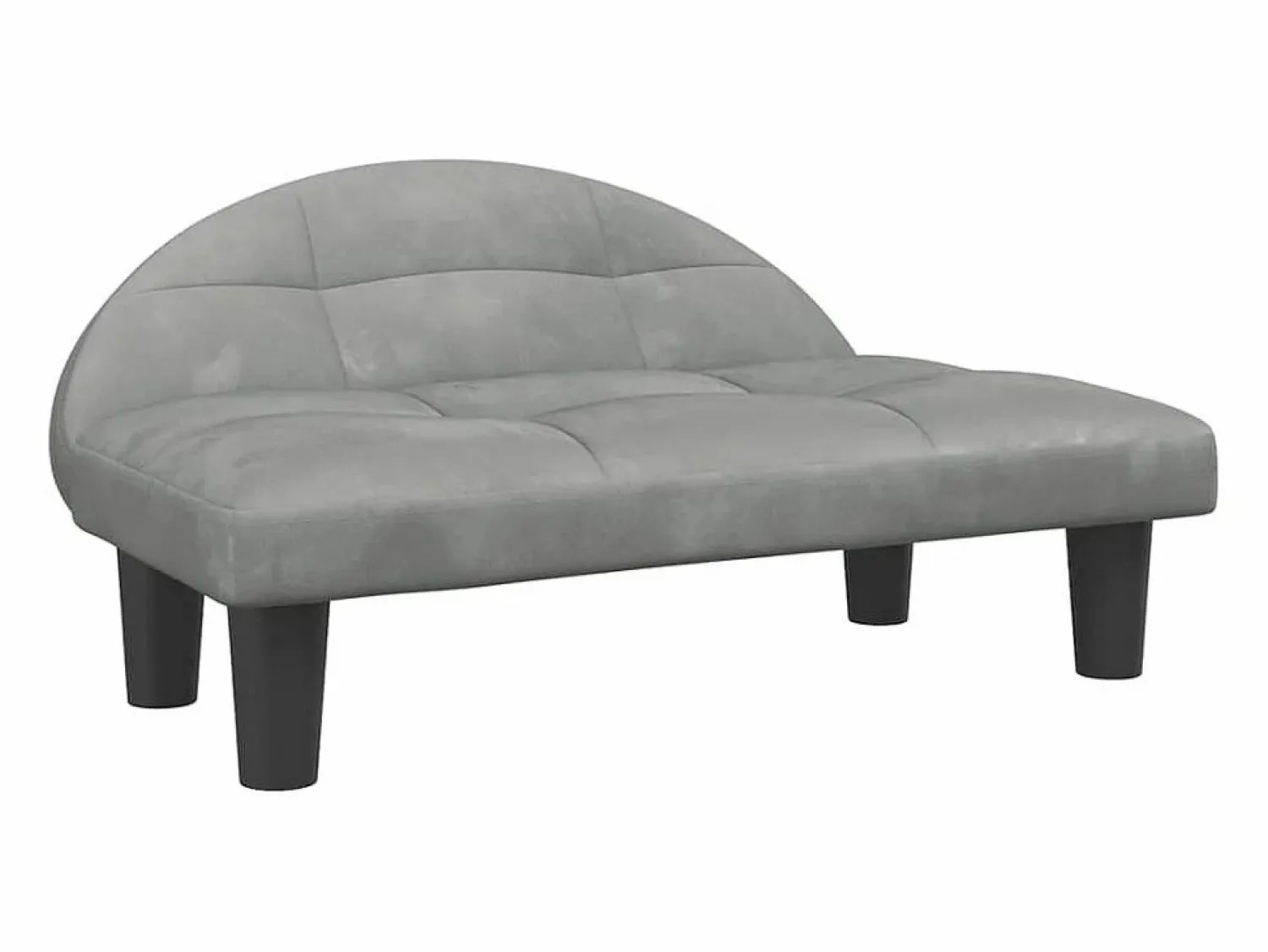 New Clicnbuy Cama para perros de terciopelo claro 70x52x30 cm Gris