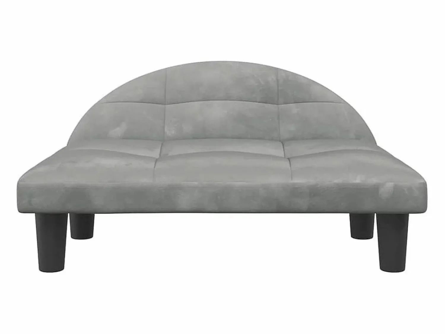 New Clicnbuy Cama para perros de terciopelo claro 70x52x30 cm Gris