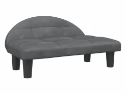 Clicnbuy Cama para perros de terciopelo oscuro 70x52x30 cm