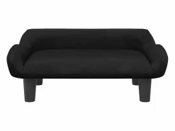 Clicnbuy Cama para perros de terciopelo negra 70x40x24 cm