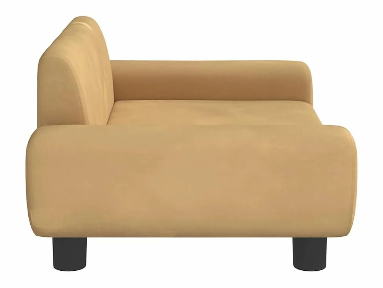 Discount Cama para perros de terciopelo marrón 70x45x33 cm Cama De Animales De Compañía