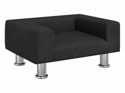 New Clicnbuy Cama para perros de terciopelo negra 50x40x26,5 cm Negro