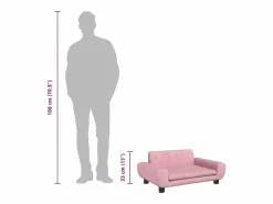 Best Clicnbuy Cama para perros de terciopelo 70x45x33 cm Rosa