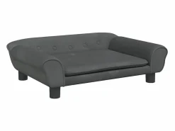 Sale Clicnbuy Cama para perros de terciopelo oscuro 70x48x22 cm Gris