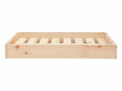 Clicnbuy Cama para perros madera maciza de pino 71,5x49x9 cm