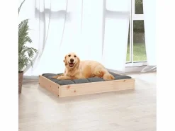 Clicnbuy Cama para perros madera maciza de pino 71,5x49x9 cm