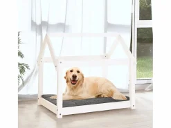 New Cama para perros madera maciza de pino 81x60x70 cm Cama De Animales De Compañía
