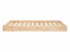 New Clicnbuy Cama para perros madera maciza de pino 101,5x74x9 cm Marru00f3n