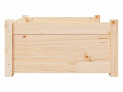Clicnbuy Cama para perros madera maciza de pino 75,5x55,5x28 cm