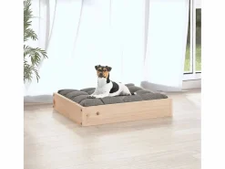 Outlet Cama para perros madera maciza de pino 51,5x44x9 cm Cama De Animales De Compañía