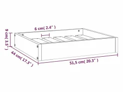 Outlet Cama para perros madera maciza de pino 51,5x44x9 cm Cama De Animales De Compañía