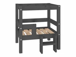 New Clicnbuy Cama para perros madera maciza de pino 55,5x53,5x60 cm Gris