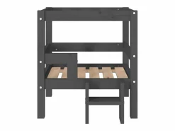 New Clicnbuy Cama para perros madera maciza de pino 55,5x53,5x60 cm Gris