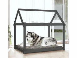 New Cama para perros madera maciza de pino 111x80x100 cm Cama De Animales De Compañía