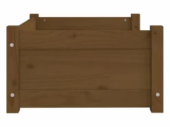 Clicnbuy Cama para perros madera maciza pino marrón miel 65,5x50,5x28 cm