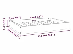Clicnbuy Cama para perros madera maciza de pino 71,5x54x9 cm