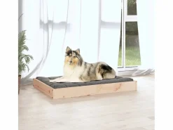 Sale Clicnbuy Cama para perros madera maciza de pino 91,5x64x9 cm Marru00f3n