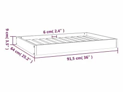 Sale Clicnbuy Cama para perros madera maciza de pino 91,5x64x9 cm Blanco
