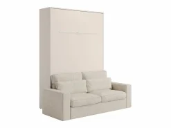 Online Cama plegable 140 x 200 cm apertura manual con leds + colchón + sofá - RAPILI Cama Abatible