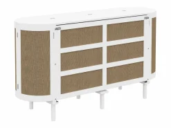 Merax Cama plegable infantil - 140 x 200 cm - con compartimentos de almacenaje - diseño de ratán y madera -
