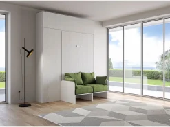 ITAMOBY Cama plegable Kentaro de 120 cm tamaño queen con sofá y muebles en , fresno y verde.