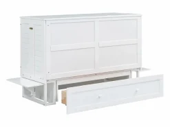 Merax Cama plegable móvil - 140 x 200 cm - convertible en cama - con cajones y estante - pino y MDF -
