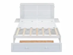 Merax Cama plegable móvil - 140 x 200 cm - convertible en cama - con cajones y estante - pino y MDF -