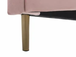Online Vente-unique Cama Queen (160 x 200 cm) en terciopelo + colchón - LIVAYA Rosa
