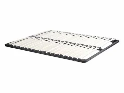 Hot Vente-unique Cama queen size 160 x 200 cm con mesitas de noche LEDs en natural y blanco + somier + colchón - ELYNIA Color natural claro / Blanco
