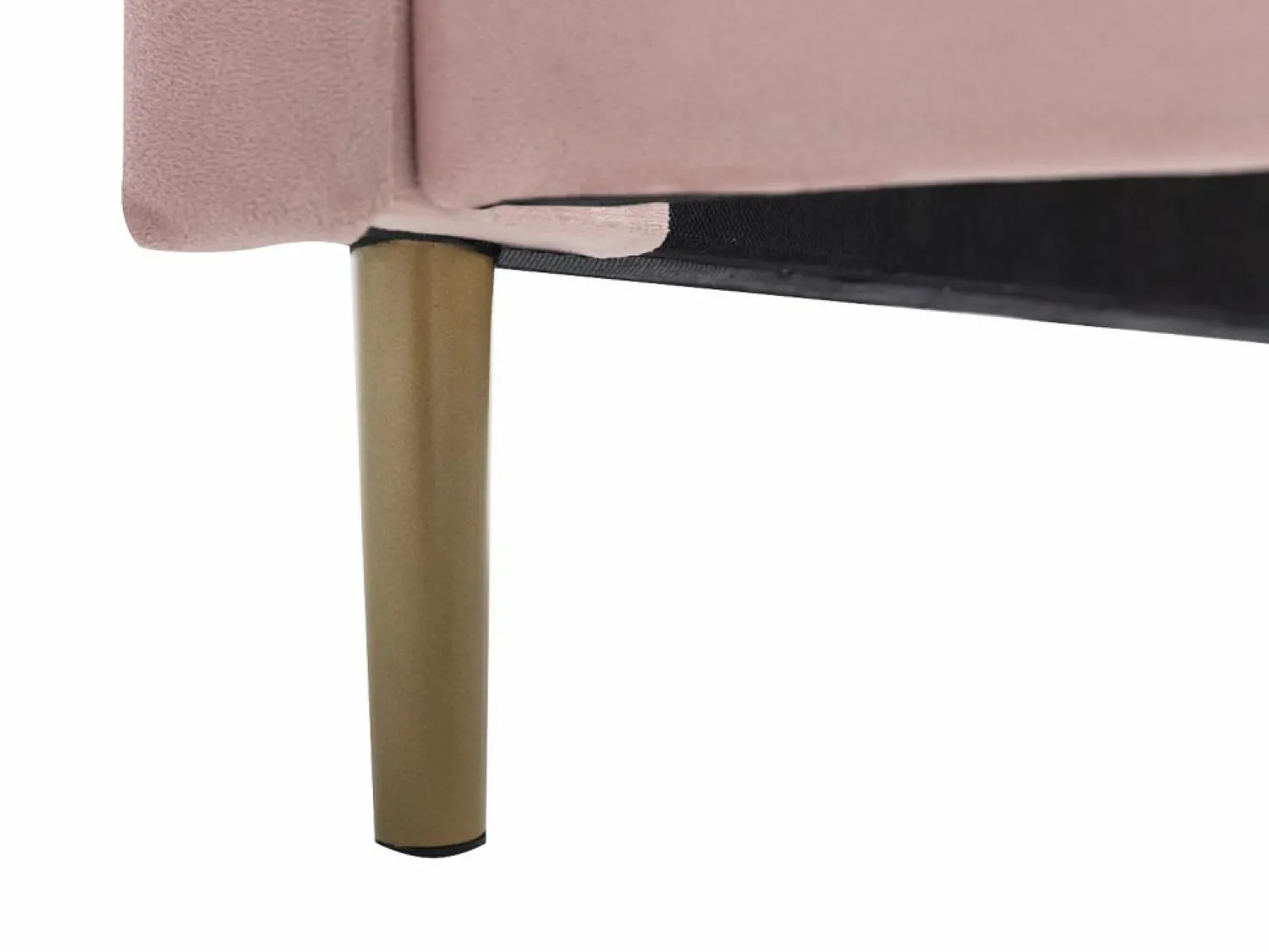 Vente-unique Cama Queen size de 160 x 200 cm en terciopelo - LIVAYA