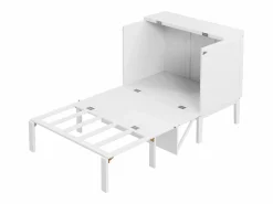 Hot Cama retráctil 90x200 cm, con somier, cama plegable abatible, dimensiones después del plegado: 70x90cm, sin colchón, madera, Cama Abatible