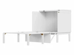 Hot Cama retráctil 90x200 cm, con somier, cama plegable abatible, dimensiones después del plegado: 70x90cm, sin colchón, madera, Cama Abatible