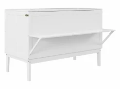 Cama retráctil 140x200 cm, con somier, cama plegable, dimensiones después del plegado: 70x140cm, sin colchón, madera,