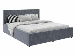 Discount Cama tapizada Fargo haaus, 200 x 160 cm, Gris claro