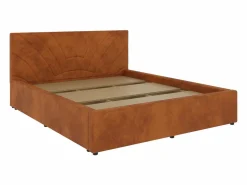 Cama tapizada Fargo haaus, 200 x 160 cm, Cobre