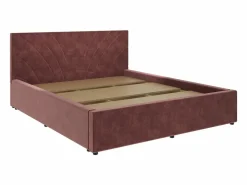 Cama tapizada Fargo haaus, 200 x 160 cm, Morado