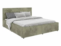 Cama tapizada Fargo haaus, 200 x 160 cm, Caqui