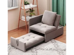 Sale Cama tapizada, sofá cama, sofá multifuncional 3 en 1 de lino, ajustable Sillón Cama