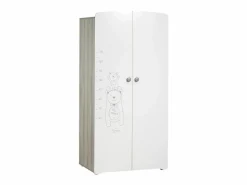 Discount Cama trío de madera blanca, cómoda y armario Mueble De Bebé