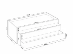 Outlet Cama y estante aglomerado sin somieres y colchones 65x199x96cm Cama Diván