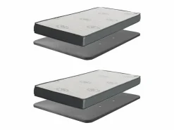 Clearance Cama y estante aglomerado + somieres 65x199x96cm Blanco