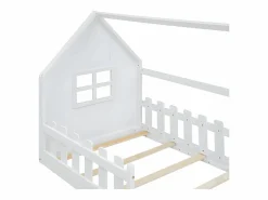 ModernLuxe Cama-cabina para niños 90x200 cm - con forma de casita - en madera de pino y MDF -