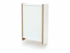 AT4 Cambiador bebé pared plegable EAZY madera - Blanco/Haya Barnizada - 78 x 56 x 78 cm