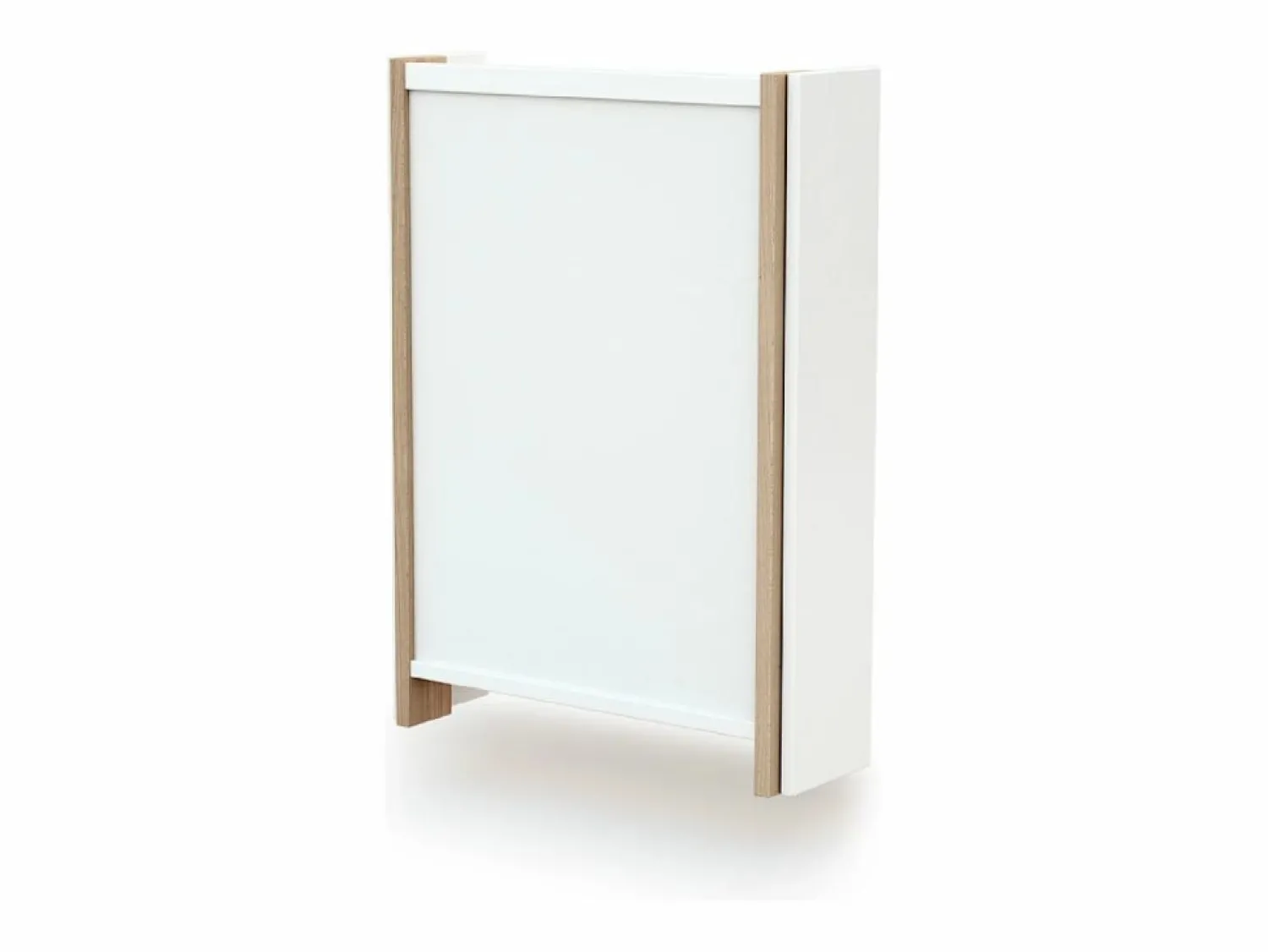 AT4 Cambiador bebé pared plegable EAZY madera - Blanco/Haya Barnizada - 78 x 56 x 78 cm