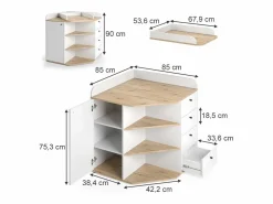 Cambiador /artesano 85x85x90 aria Mueble De Bebé