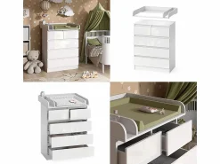 Best Cambiador / alto brillo 80x76x110.2 emma Mueble De Bebé