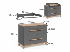 Hot Vicco Cambiador /artisan 108x70x98 malia Gris