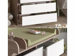 Cambiador sonoma/blanco 80x76x110.2 emma Mueble De Bebé
