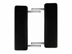 Online Helloshop26 Camilla de masaje plegable de 3 secciones con estructura de acero inoxidable 02_0001888 Negro